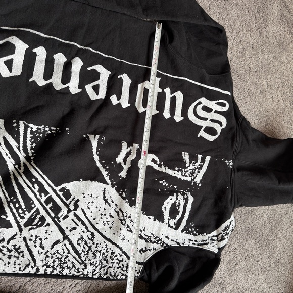 Supreme Charcoal Men's Pullover Hoodie - Picture 6 of 8